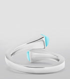 Marli New York ring with diamonds and sea blue chalcedony (British brand)