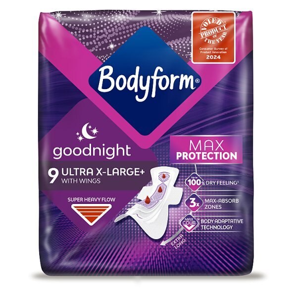 Bodyform Ultra Goodnight Extra Large 9 pack GOODS Superdrug   