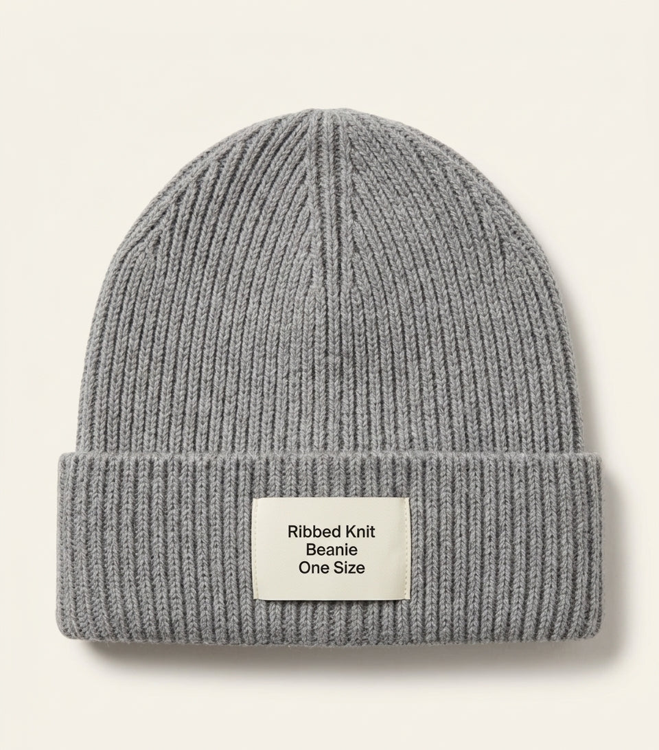 Prada wool-blend beanie with triangle plaque, imported from the UK