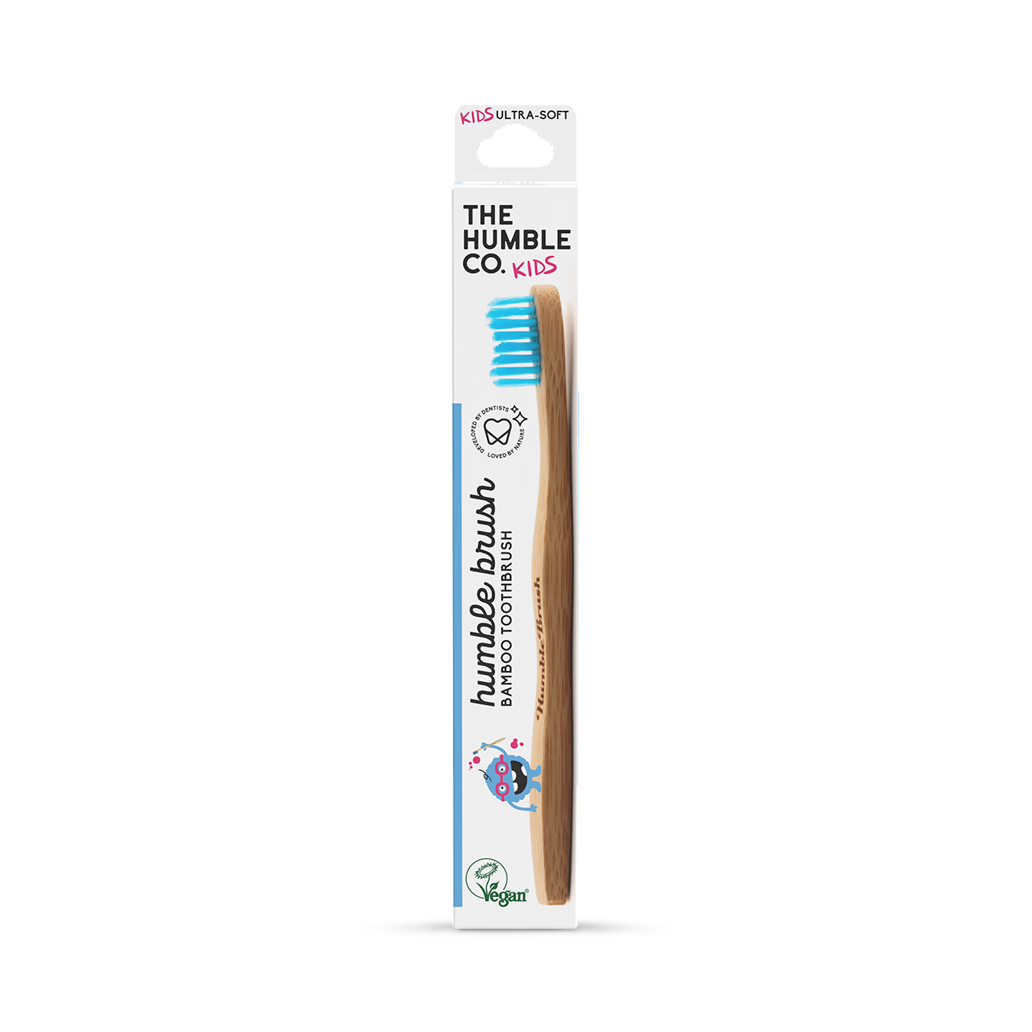 Humble Bamboo Kids Ultra Soft Bristle Toothbrush Blue Purple White or Yellow