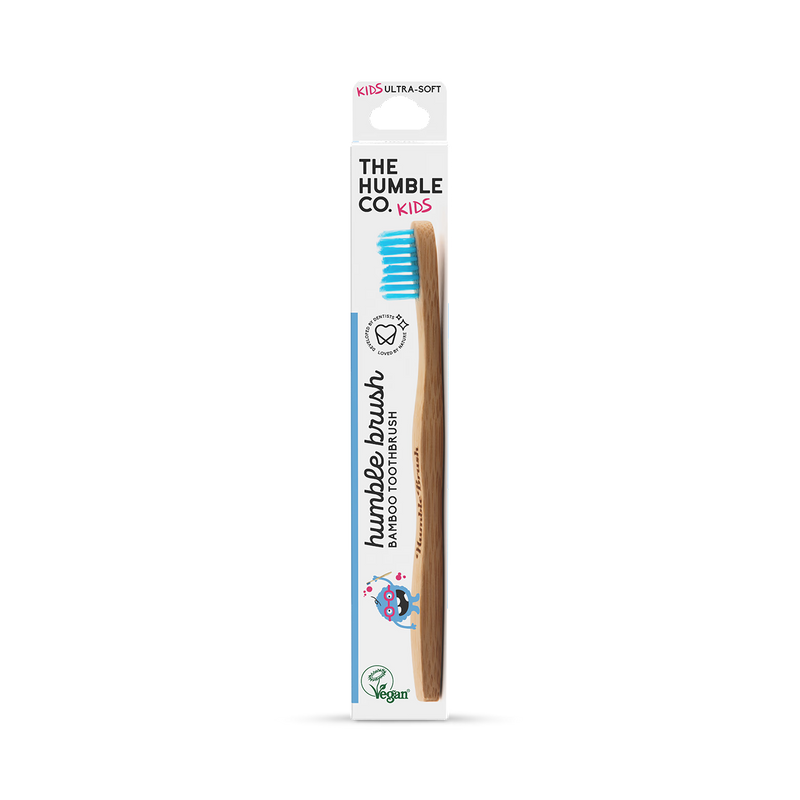 Humble Bamboo Kids Ultra Soft Bristle Toothbrush Blue Purple White or Yellow