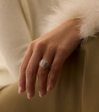 Boodles platinum rose gold diamond ring, UK version