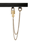 Dolce&Gabbana leather belt with chain and padlock charm - British product