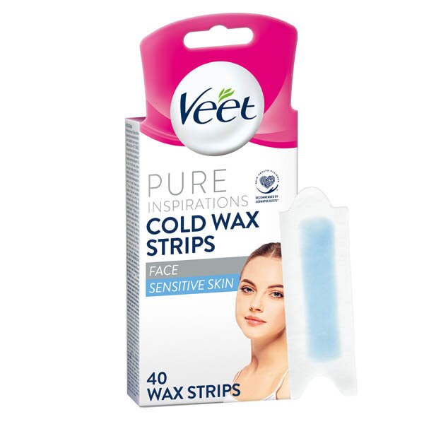 Veet Pure Inspiration Wax Strips Face Sensitive x40 GOODS Superdrug   