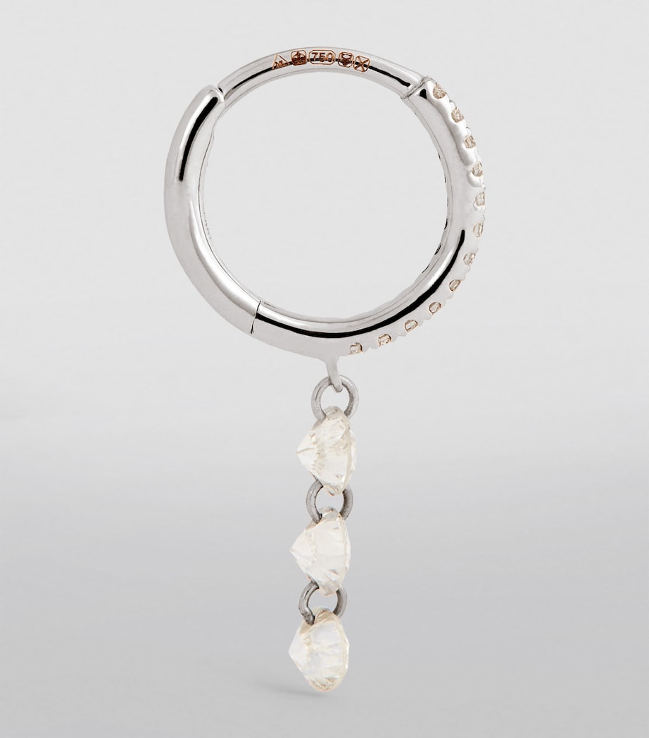 Persée white gold diamond Danaé hoop earring, UK version