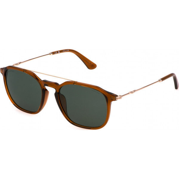 Police Brown SPLL76 Sunglasses with metal frame (British brand)