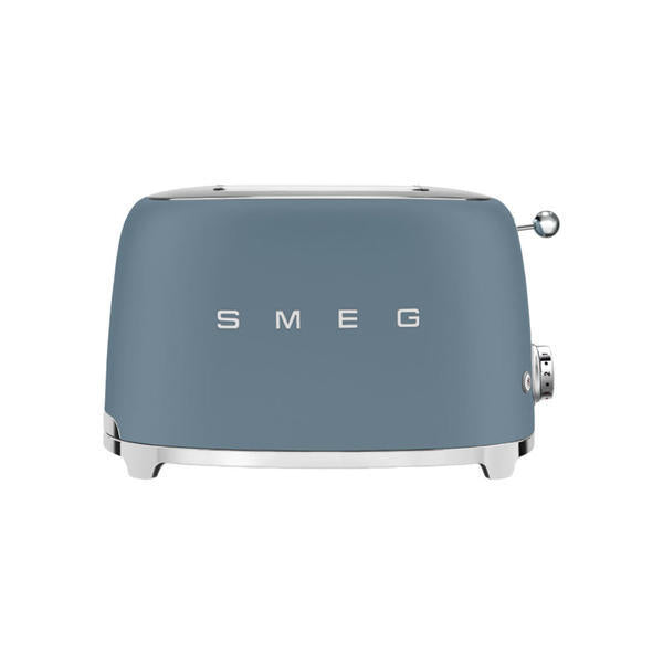 محمصة خبز Smeg TSF01 لشريحتين، لمسة نهائية زرقاء غير لامعة (ماركة بريطانية)