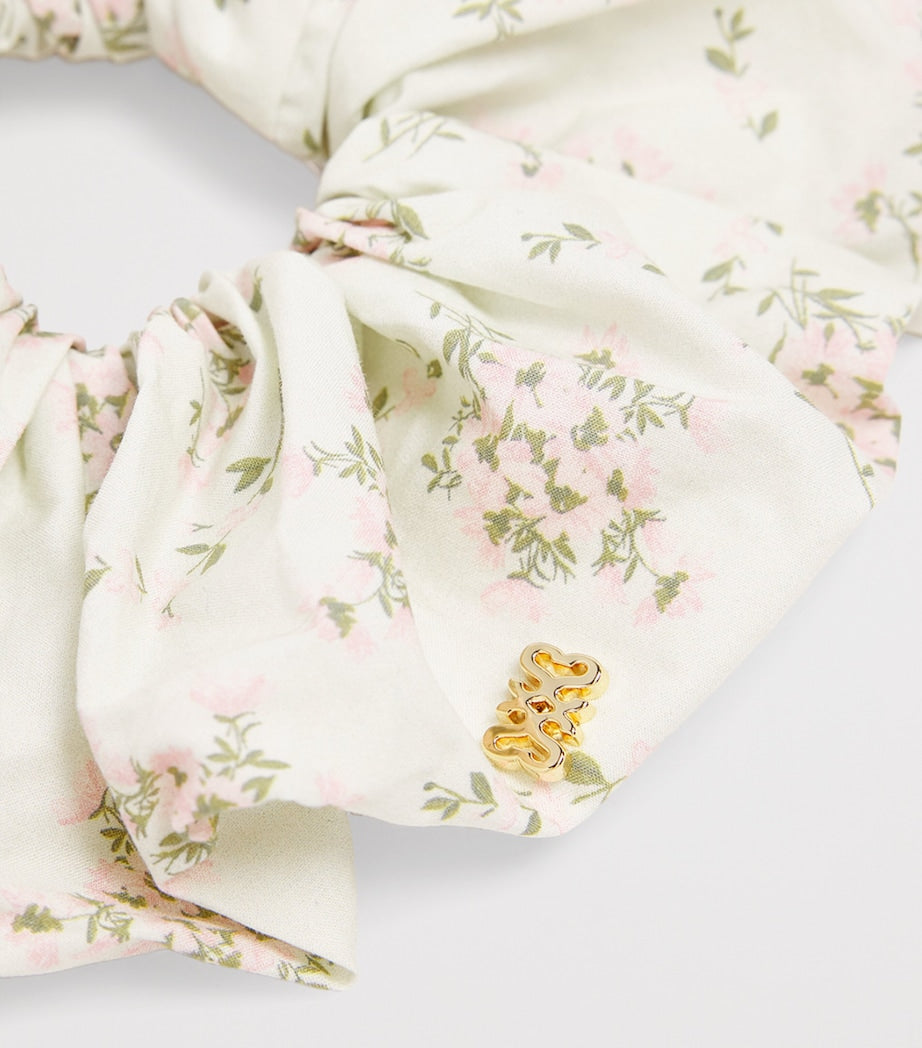 Sandro Paris cotton floral scrunchie, imported from the UK
