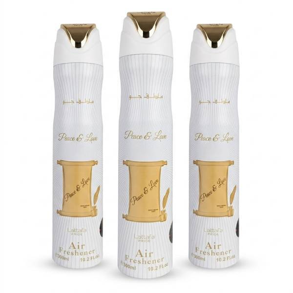 Lattafa Peace & Love air freshener 3-pack 300ml, imported from the UK