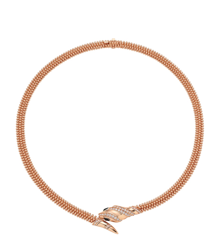 Bvlgari Serpenti rose gold diamond necklace, UK version