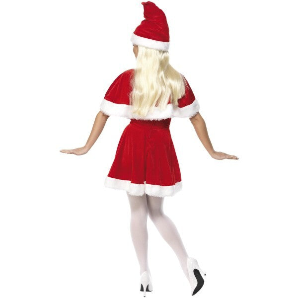 Smiffys Miss Santa costume with cape - (British brand)