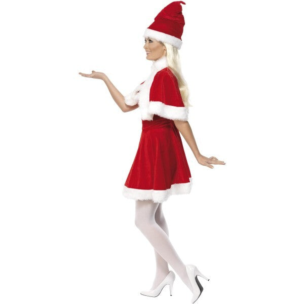 Smiffys Miss Santa costume with cape - (British brand)