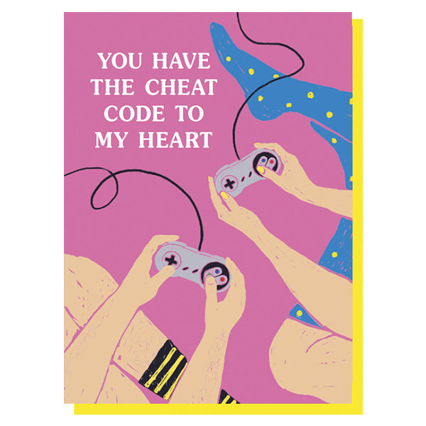 Paper Plane Cheat Code Card Valentine's - British product