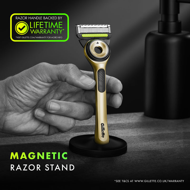 GilletteLabs Champion Gold razor exfoliating bar stand (British brand)