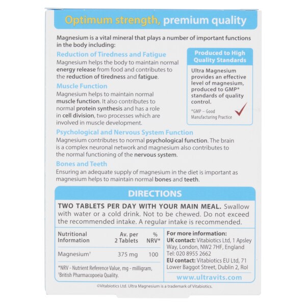 Vitabiotics Ultra Magnesium X 30 tablets GOODS Superdrug   