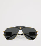 Versace Medusa Piloten-Sonnenbrille mit Metallrahmen (britische Marke)