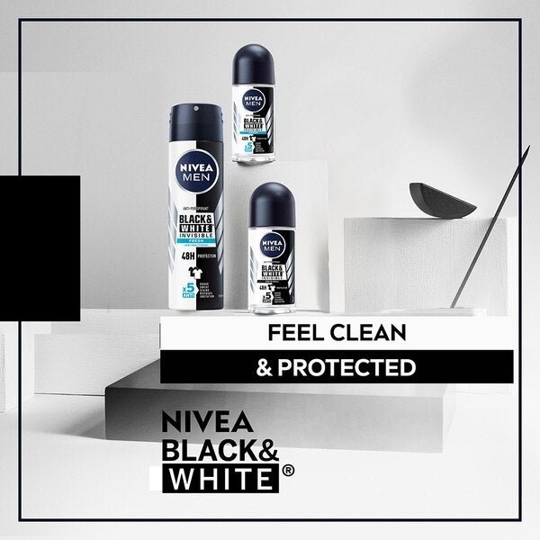 NIVEA MEN Anti-Perspirant Deodorant Roll-On Black & White