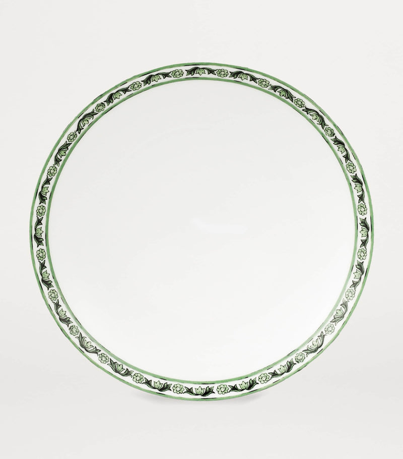 Dolce&Gabbana Casa soup plate set in Verde Maiolica porcelain, 20cm diameter - British product