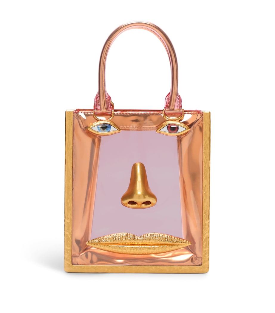 Schiaparelli mini vinyl Face top-handle bag - British product