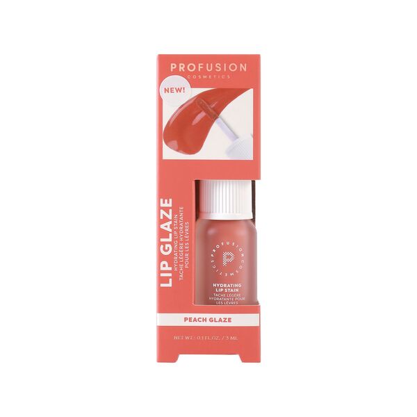 Profusion Cosmetics Hydrating Lip Stain Peach Glaze, imported from the UK