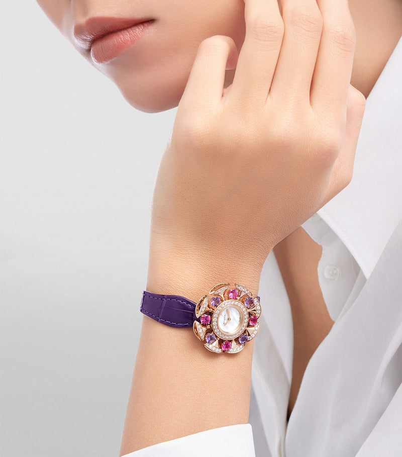 Bvlgari Divas' Dream watch rose gold diamonds 33mm - British product