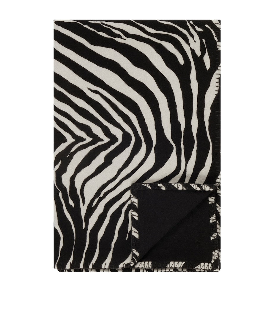 Dolce&Gabbana wool-silk zebra print blanket 140cm x 180cm - British product