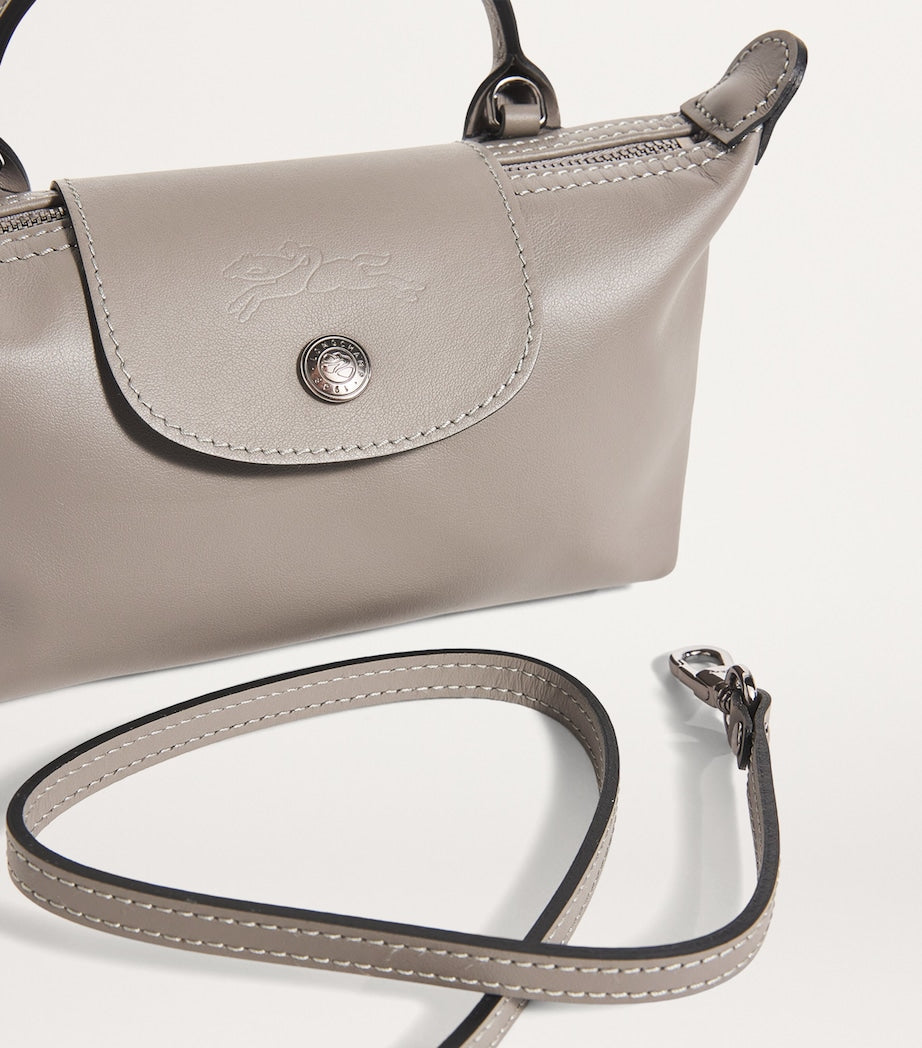 Longchamp Le Pliage Xtra extra-small leather pouch, imported from the UK