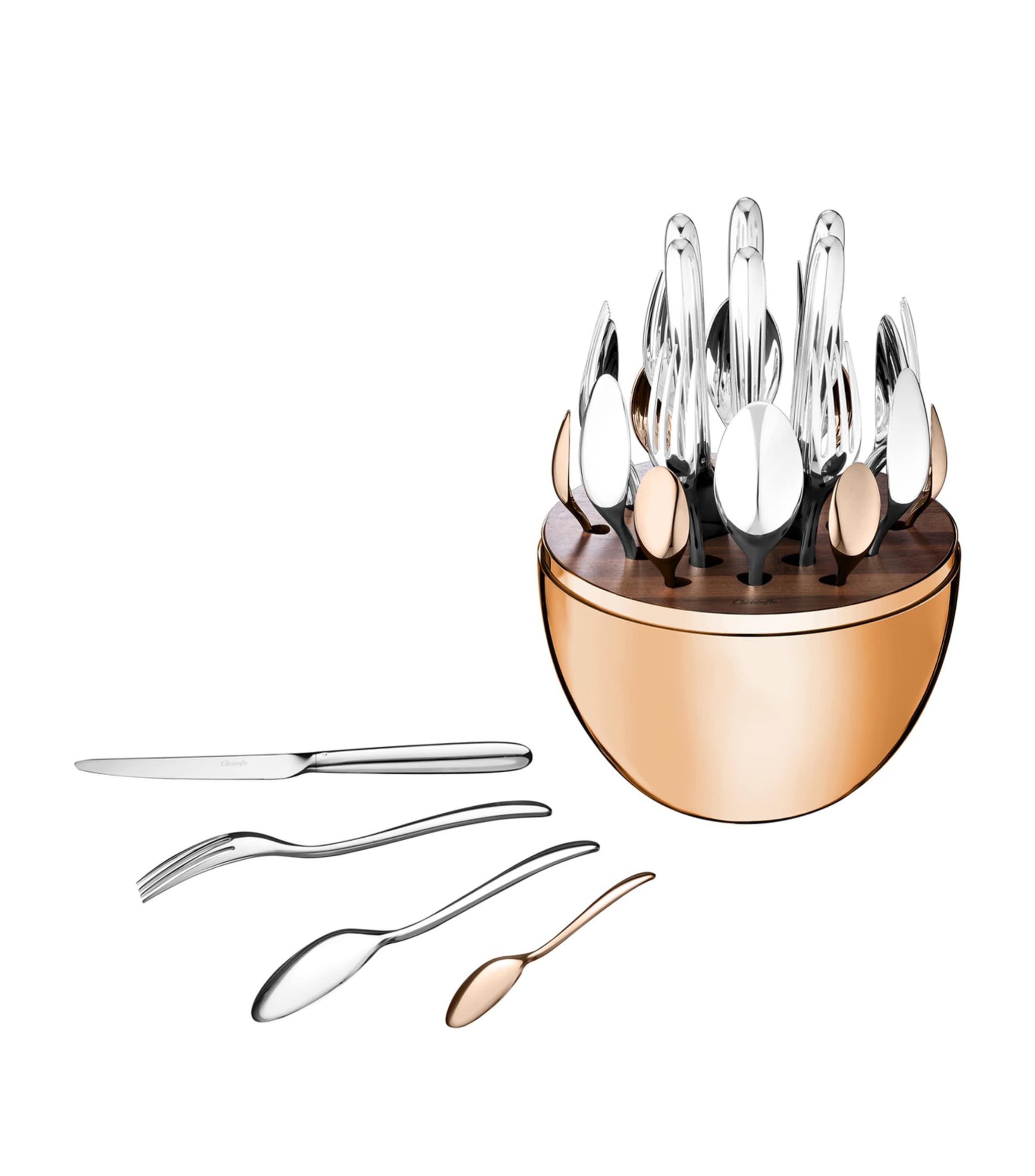 Christofle Mood Gold 24-piece cutlery canteen - British product