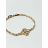 SVNX Clover diamante bracelet in gold, imported from the UK