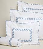 Pratesi Oxford pillowcase with braid motif, 30cm x 40cm, imported from the UK