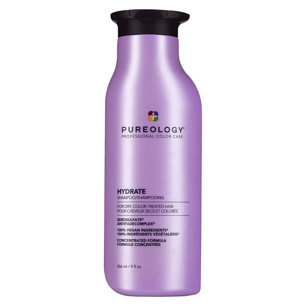 Pureology Hydrate Moisturising Shampoo For Dry Coloured Hair, Vegan Formulas 266ml