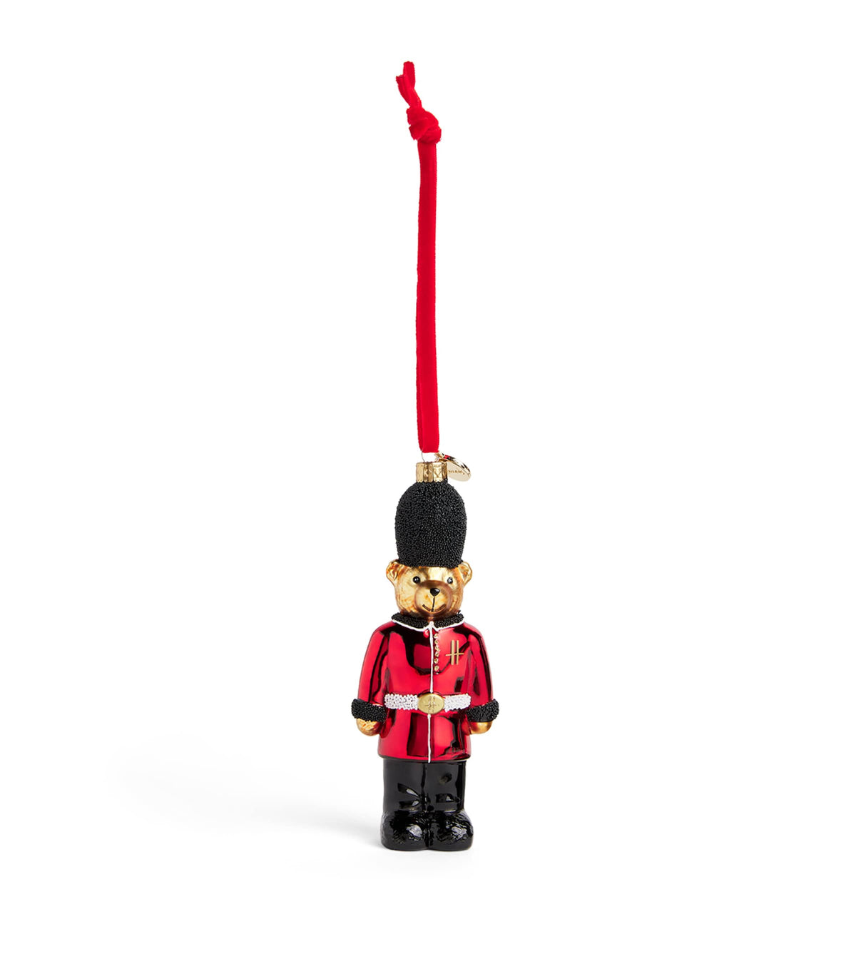 Harrods bear guard tree decoration 13cm, imported from the UK