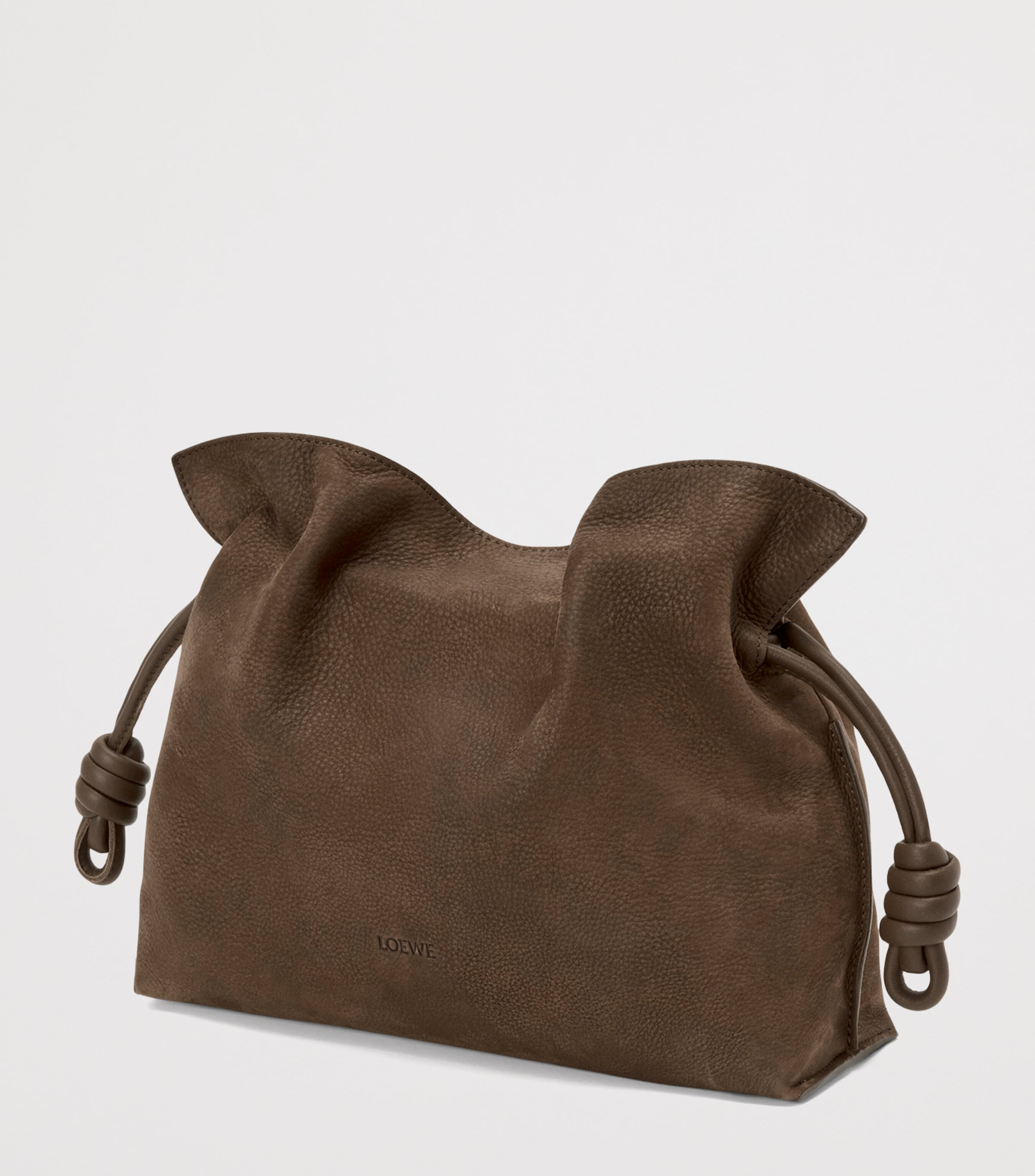 LOEWE medium suede Flamenco clutch bag, UK version