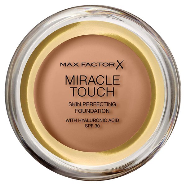 Max Factor Miracle Touch Foundation 45 Warm Almond GOODS Superdrug Golden Tan 083  