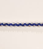Suzanne Kalan white gold diamond blue sapphire bracelet - British product