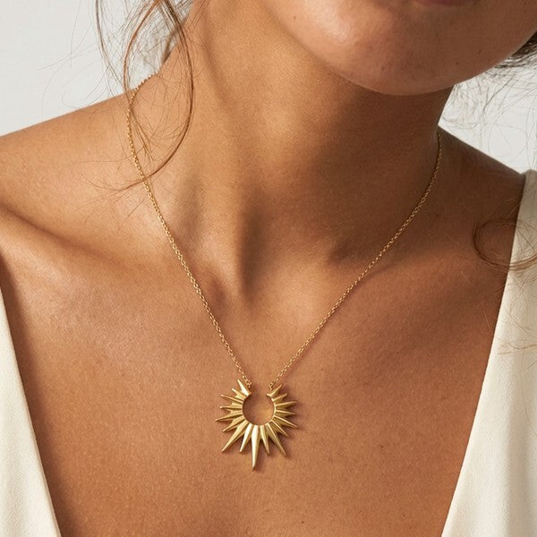 MUCHV gold sunshine pendant necklace 45cm, UK version