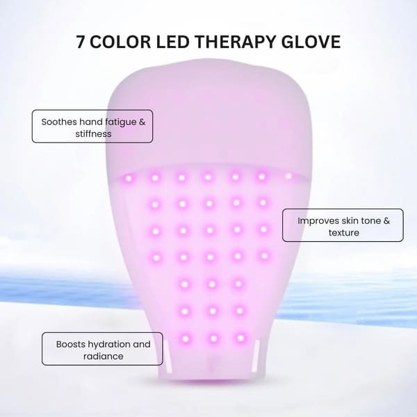 Erth Beauty silicone 7 colour LED therapy glove - British product