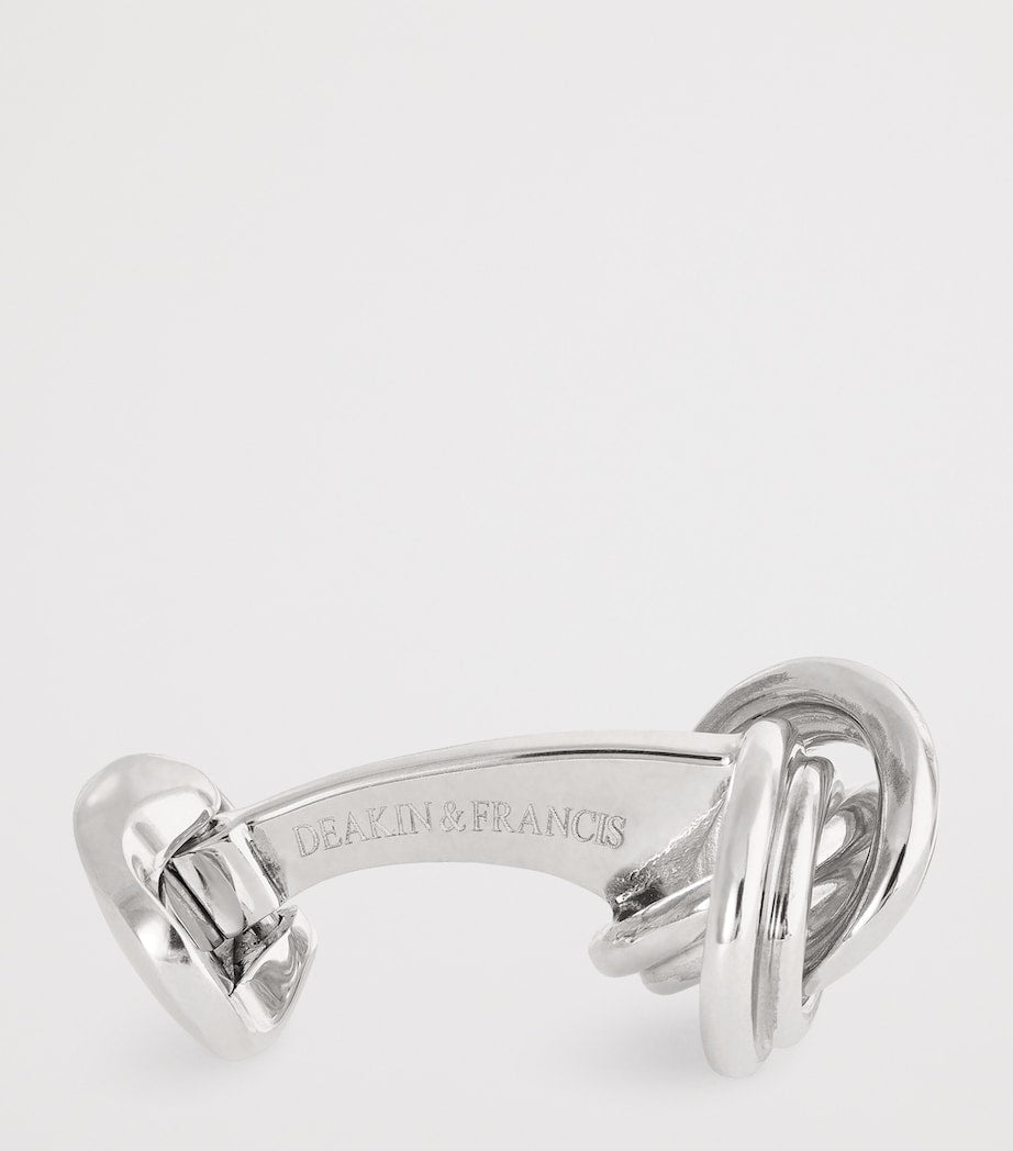 Deakin & Francis sterling silver knot cufflinks (British brand)