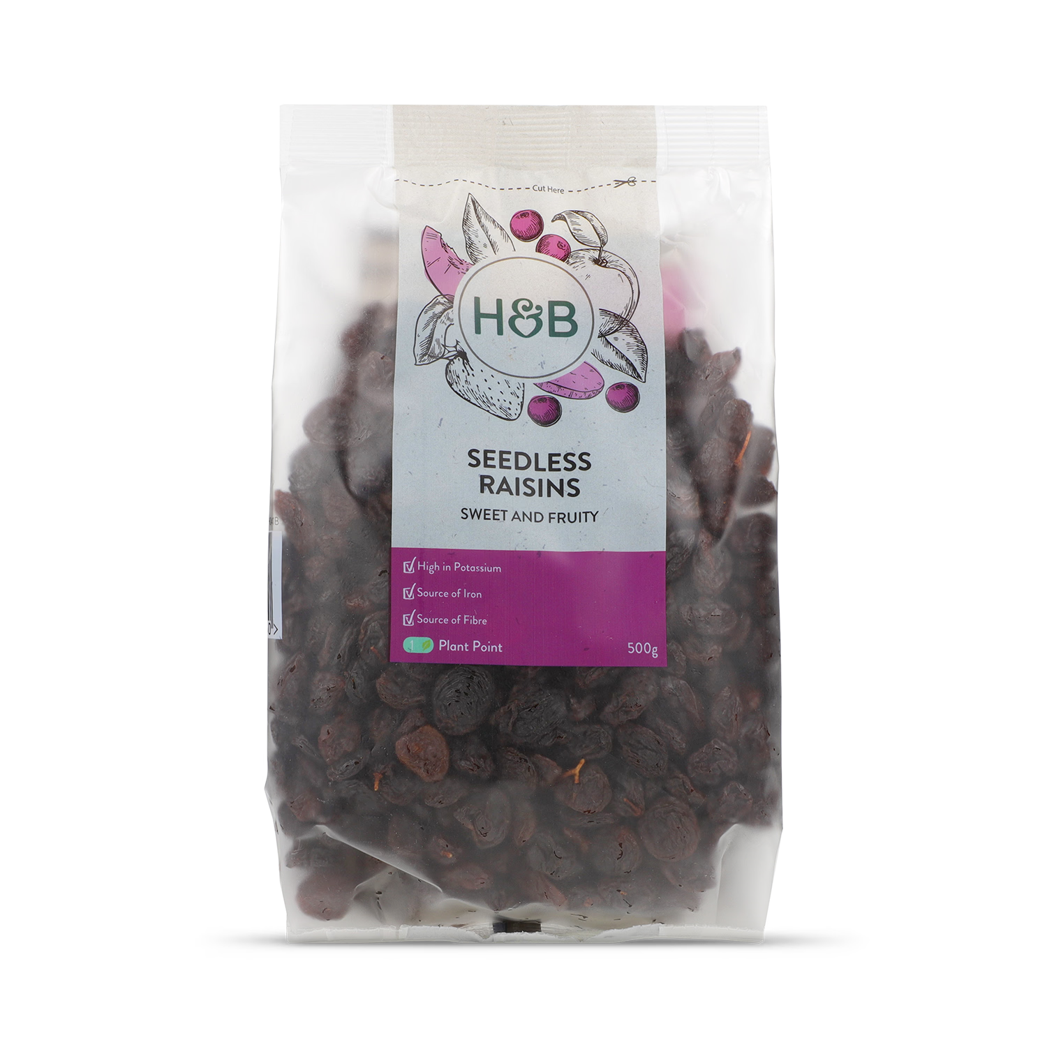 Holland & Barrett seedless raisins 500g (British brand)