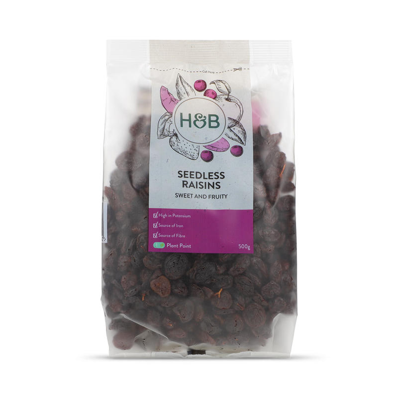 Holland & Barrett seedless raisins 500g (British brand)