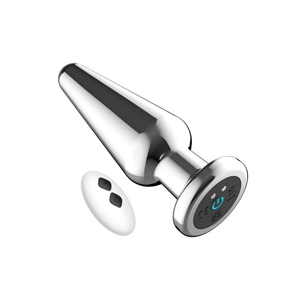 Loving Joy remote controlled metal vibrating butt plug, imported from the UK