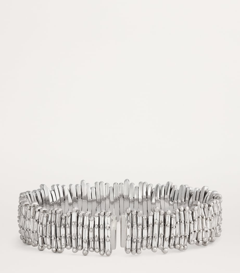 Suzanne Kalan white gold diamond cuff - UK version