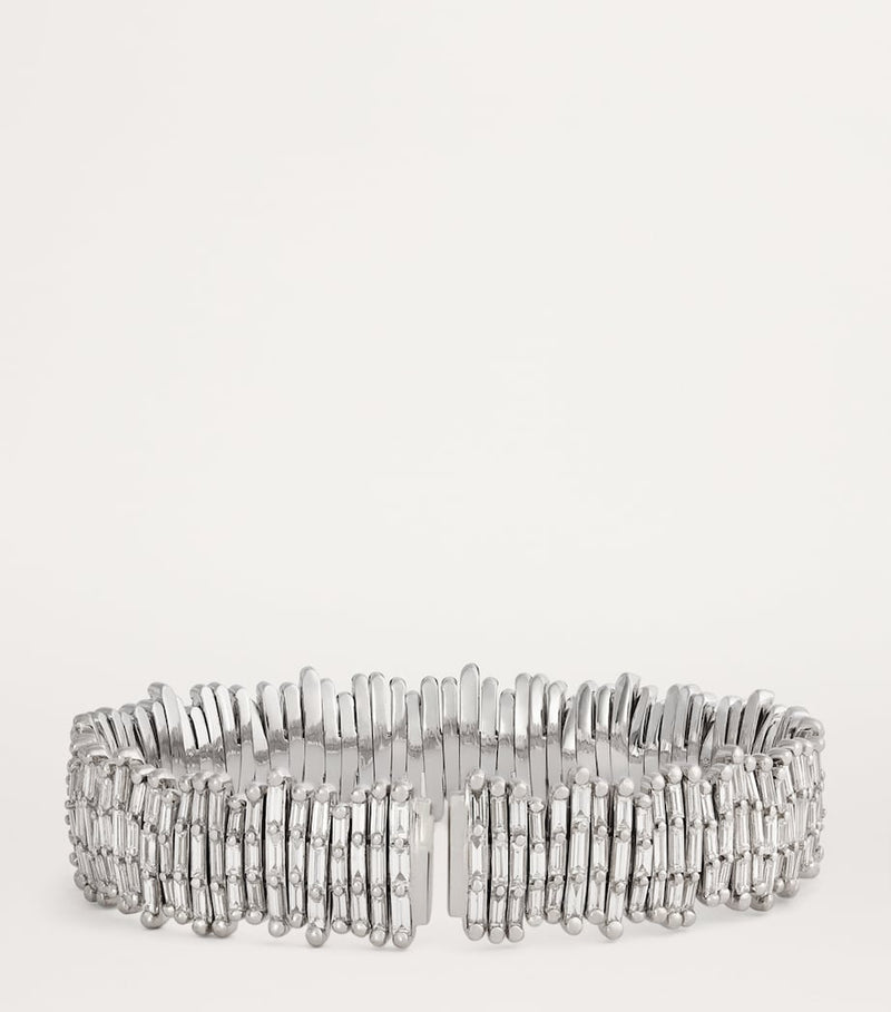 Suzanne Kalan white gold diamond cuff - UK version