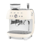 Smeg espresso coffee machine with grinder, retro design - British product