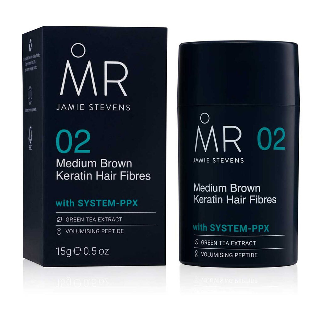 MR. Jamie Stevens Medium Brown Keratin Hair Fibres 15g