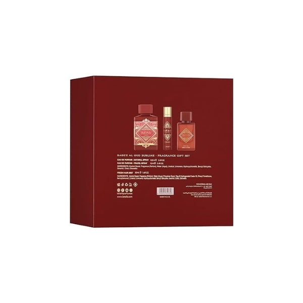 Lattafa Badee Al Oud Sublime 3pcs fragrance giftset (British brand)