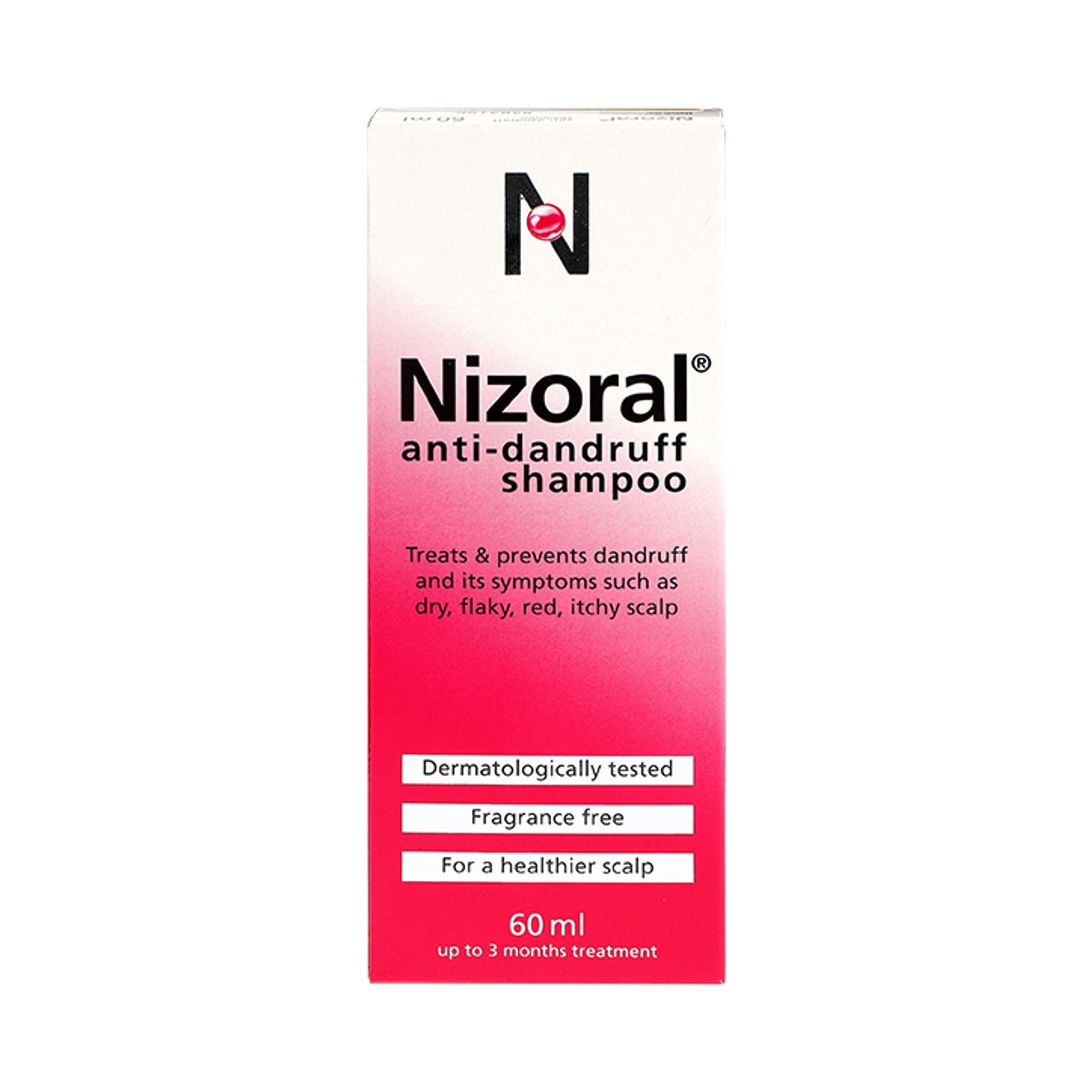 Nizoral anti-dandruff shampoo 2% ketoconazole 60ml (British brand)