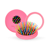 EYECANDY compact hair brush pink safety cap - British product