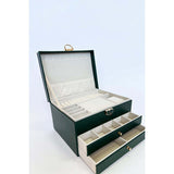 Green vanity jewellery storage box 23x17x13.5 cm (British brand)