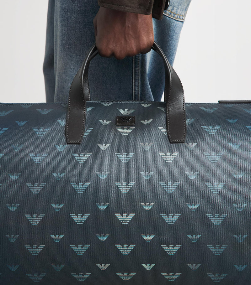 Emporio Armani canvas eagle holdall travel bag (British brand)